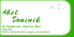 abel dominik business card